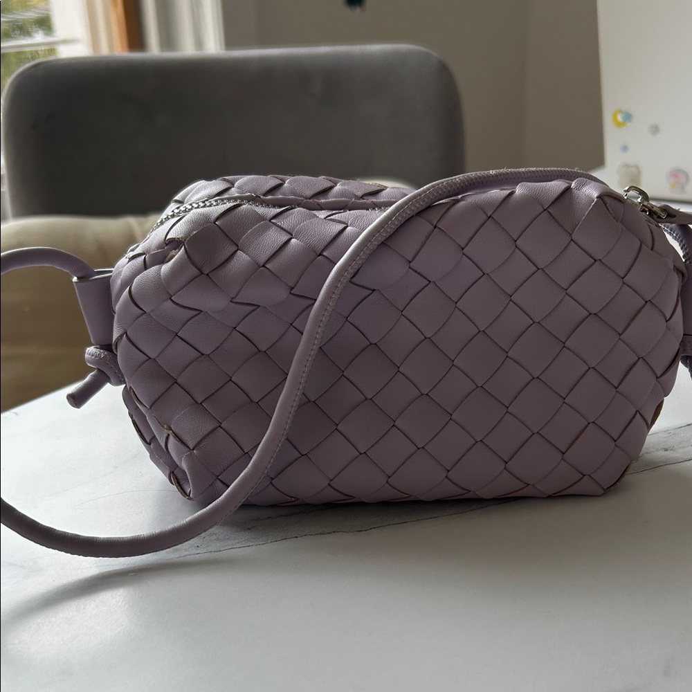 OAK + FORT Lavender Woven Crossbody Bag